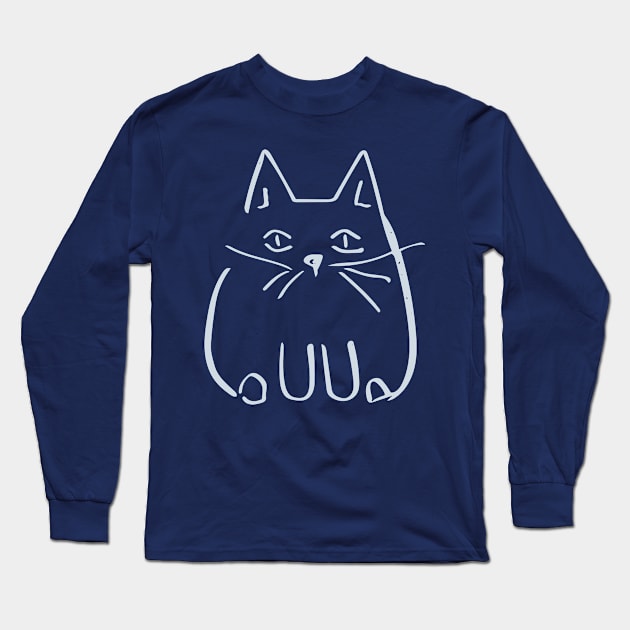 Funny Cat Long Sleeve T-Shirt by fruitfulart